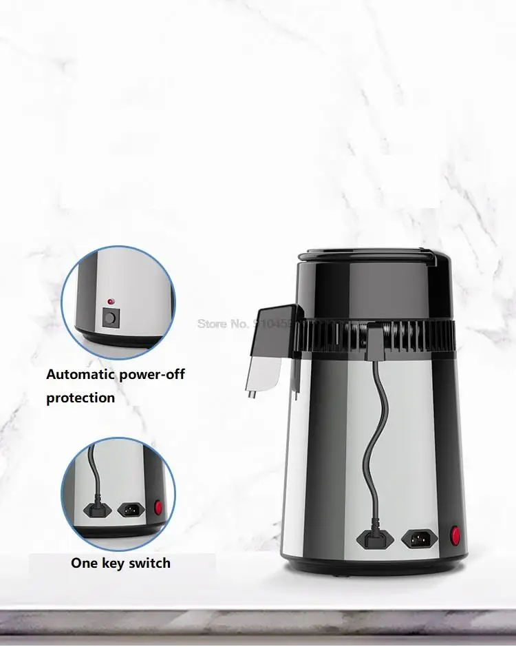 Imagem -04 - Casa Destilador de Água Pura 4l Faça Você Mesmo Dental Filtro de Água Destilada Purificador Destilação Elétrica Interna Aço Inoxidável 110v 220v