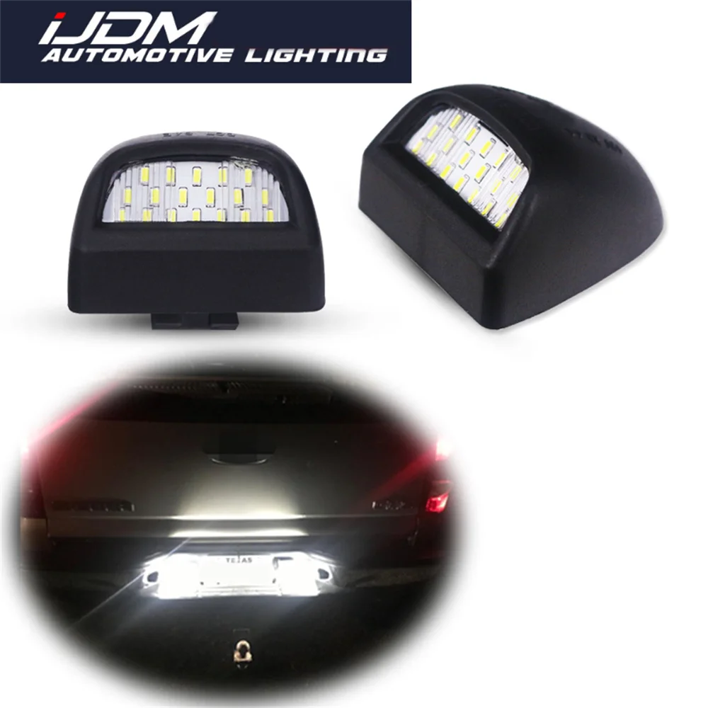 For Cadillac Escalade For Chevy Avalanche Silverado Suburban Tahoe For GMC Sierra Yukon White LED License Plate Number Lights