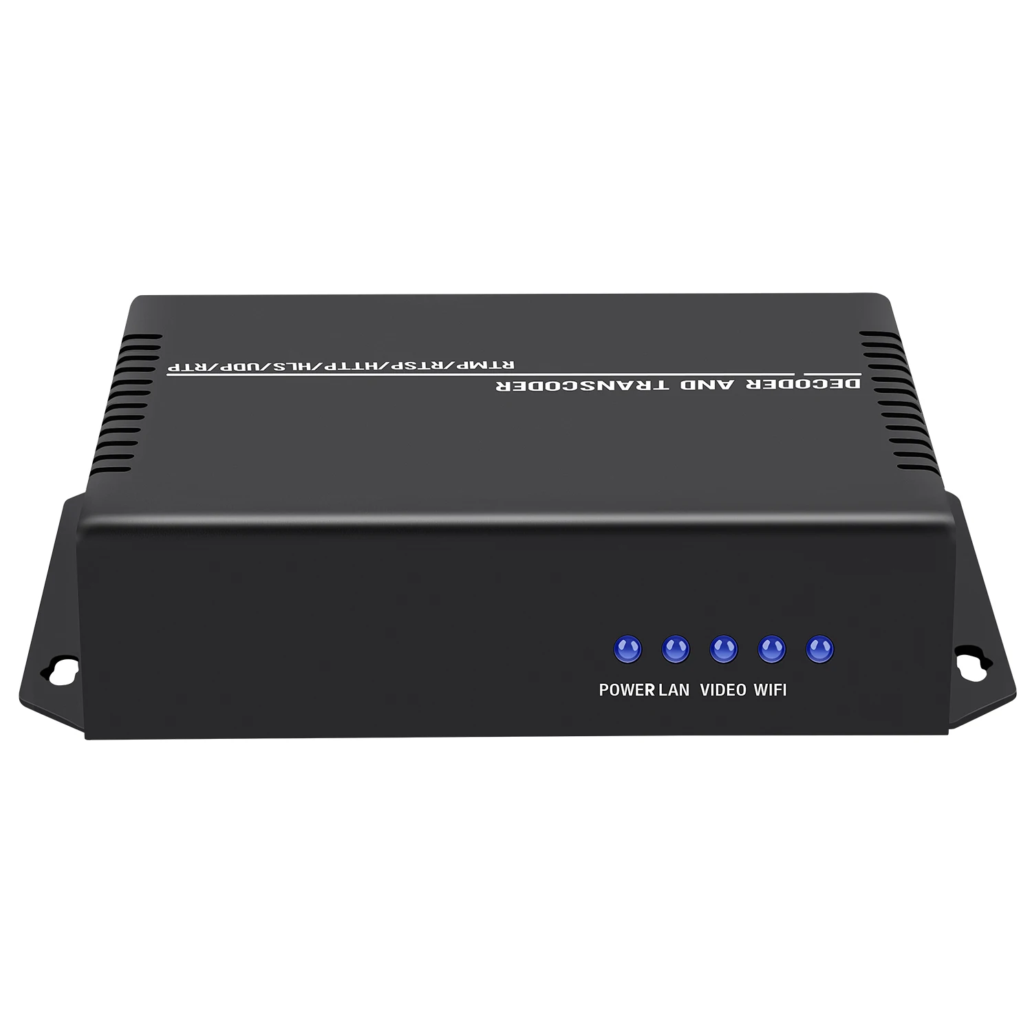 HEVC H.265 H.264 4K FHD IP to IP Video Transcoder Srt Rtmp Video Stream to HDMI CVBS Video Decoder for IP