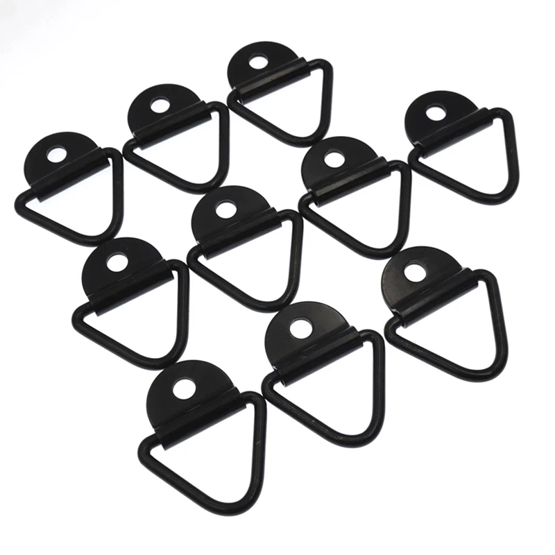 Trailer Ring Cargo Tie-Down Anchors, Black Steel V-Ring Trailer Cargo Tie Down,For Trailer,Trucks And Warehouses