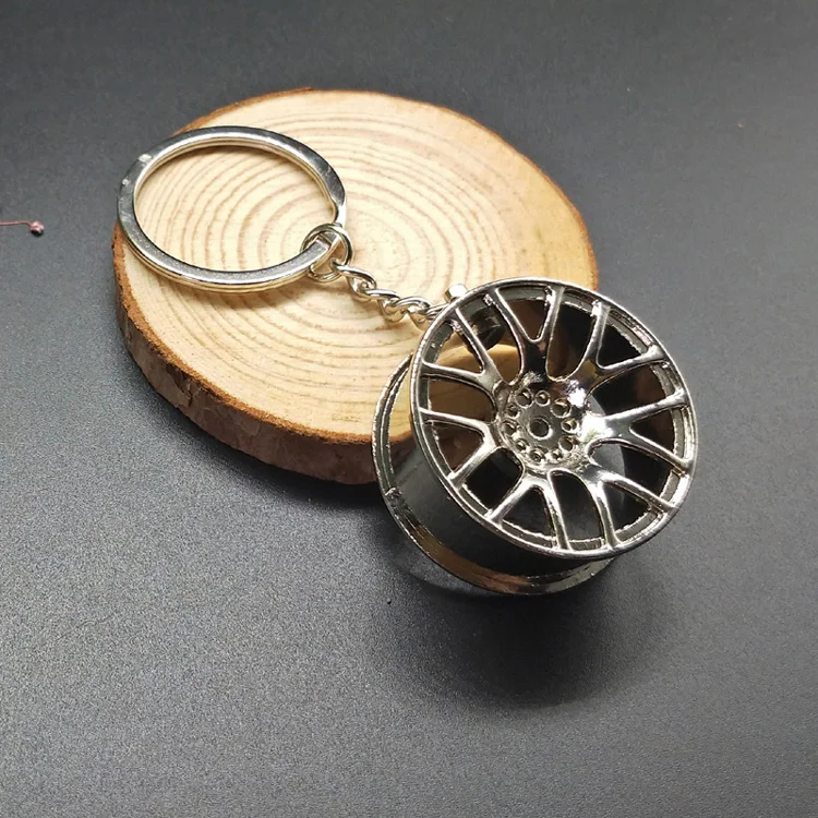 Wheel Rim Key chain Hot SALE High Quality metal Keychain Car Key Chain Key Ring wheel hub Key ring wholesale #1-17156 - Image 2