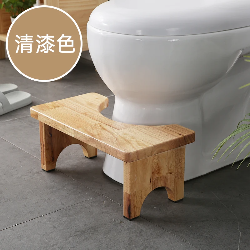 Solid Wood Toilet Footstool, Squatting Pit Chair, Home Furniture