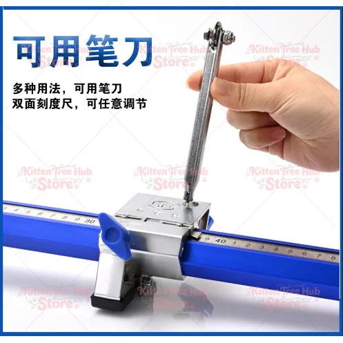 ZT5 New T-shaped Ceramic Tile Pushing Knife Imported Compass Knife Can Draw Circles with Horn Pointed Large Plate Rock Plate