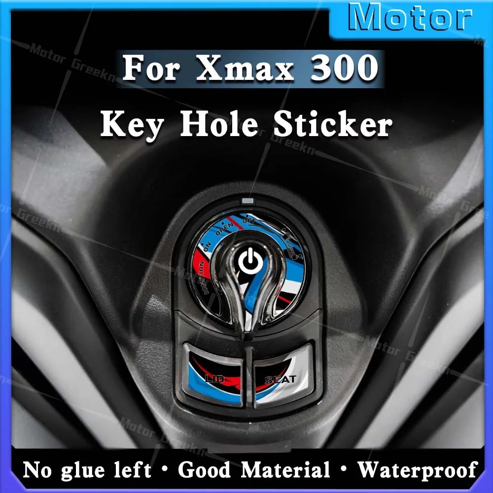 

For Xmax 300 X-MAX300 xmax 300 Motorcycle Decor Accessories Ignition Lock Sticker Start Cover Scooter Key Hole Reflective Decal