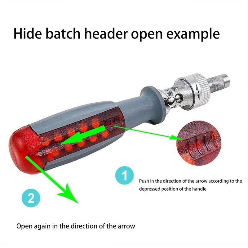 HOT-11 In 1 Screwdriver Set,Magnetic Ratchet Screwdriver With 180°, Two-Way Ratchet Screwdriver With Flat, Tri-Point, Torx