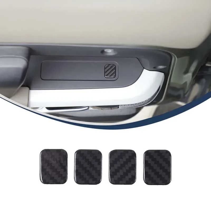 For Land Rover Defender 90 110 130 2020-2025+  Real Carbon Fiber Car Glass Lift Groove Decorative Stickers Interior Accessories