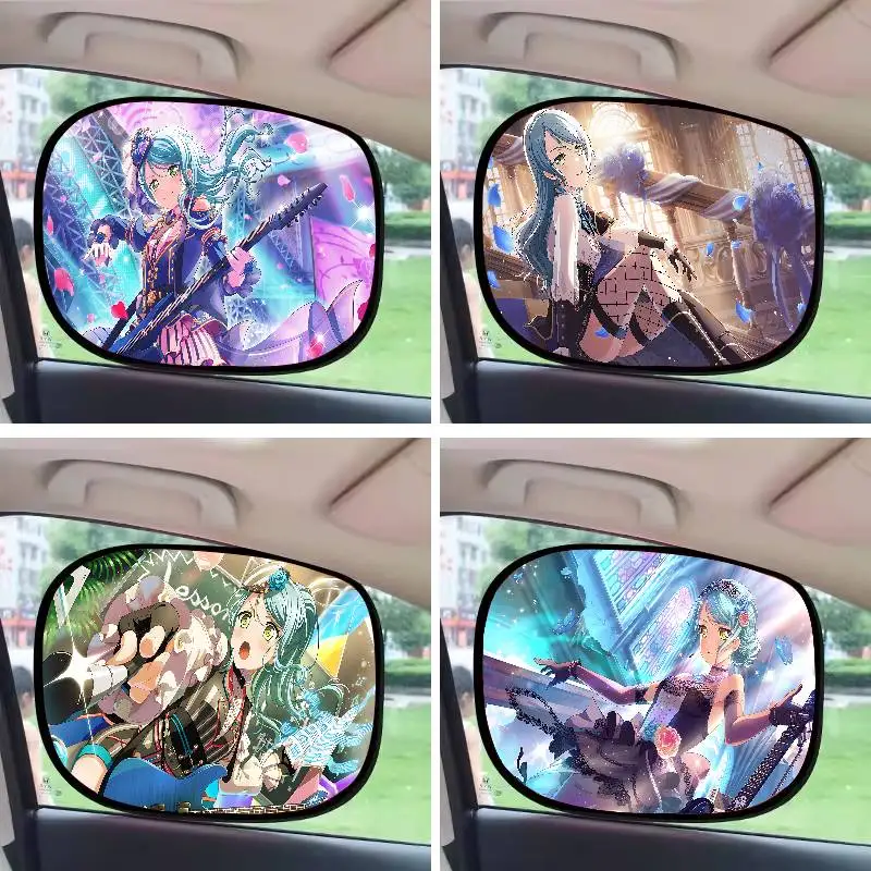 

S-sayo H-Hikawa Cartoon Car Sun Shade UV Protection Electrostatic Adsorption Car Window Sunshade For Kids Outdoor Sunscreen