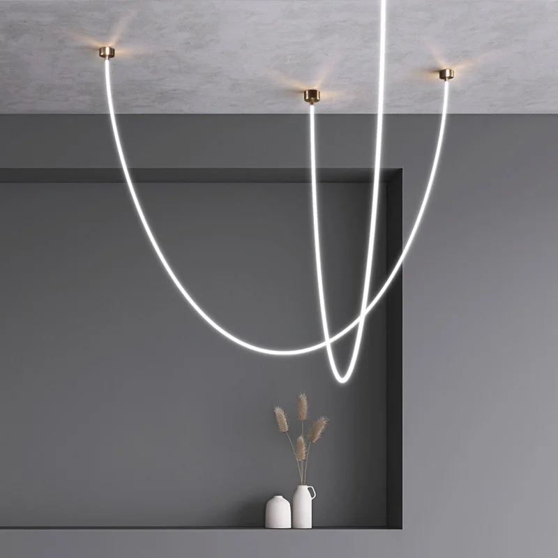 

Italian Designer Chandelier Modern Hose Minimalist Lamp For Living Room Restaurant Kitchen Island Hotel Lobby Loft Villa Light