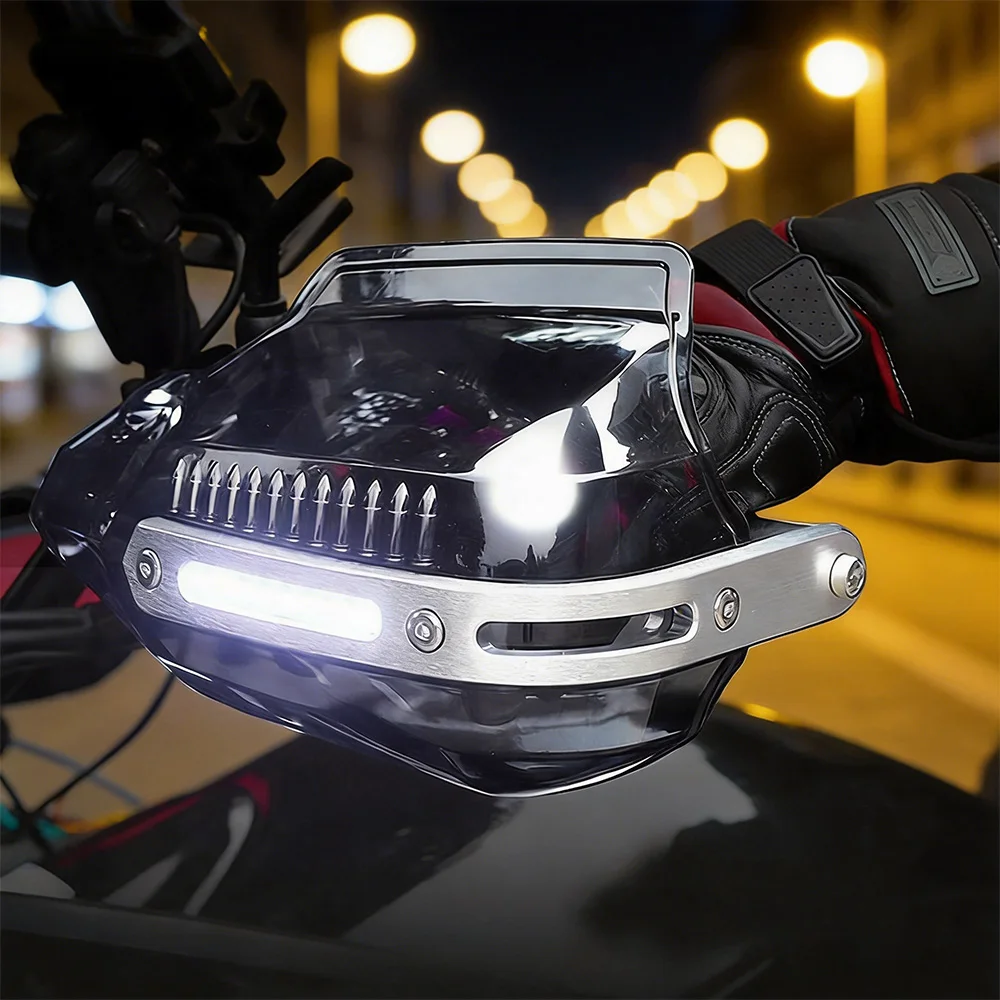 Universal 7/8" 22mm Handguard Motorcycle Hand Guards Protector with LED Lights For Off Road ATV Motocross Moto Motorbike