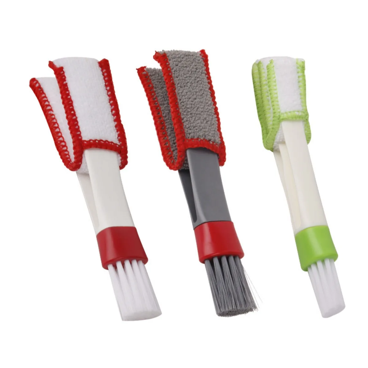 Soft Bristle Non-Scratch Dashboard AC Gap Detailing Kit Dual Head Car Vent Cleaning Brush Set Uses For Auto Accessories