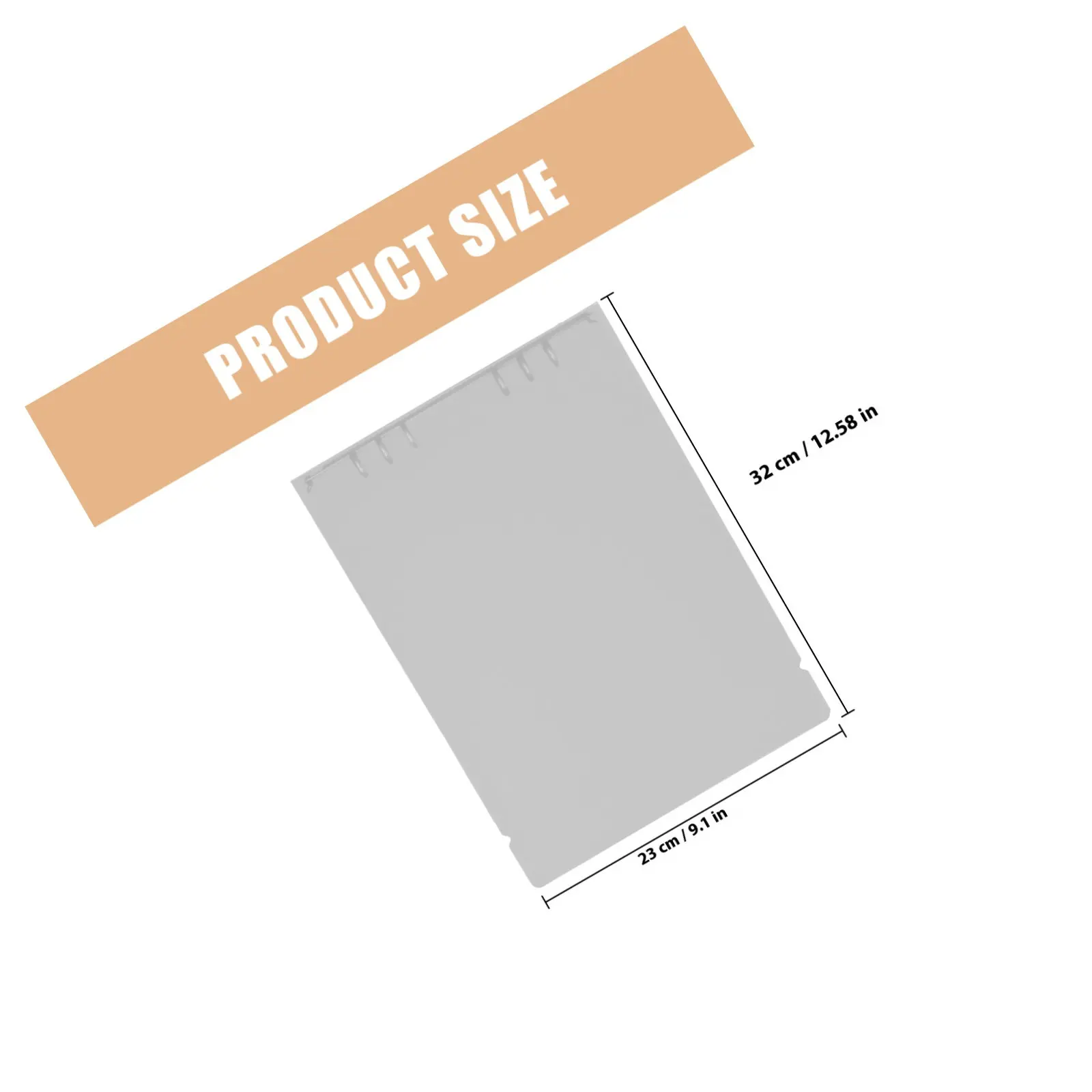 A4 Loose Leaf Binder Cover Plastic Notebook Shell Protective Dustproof Lightweight Portable for School Office Journal Scrapbook