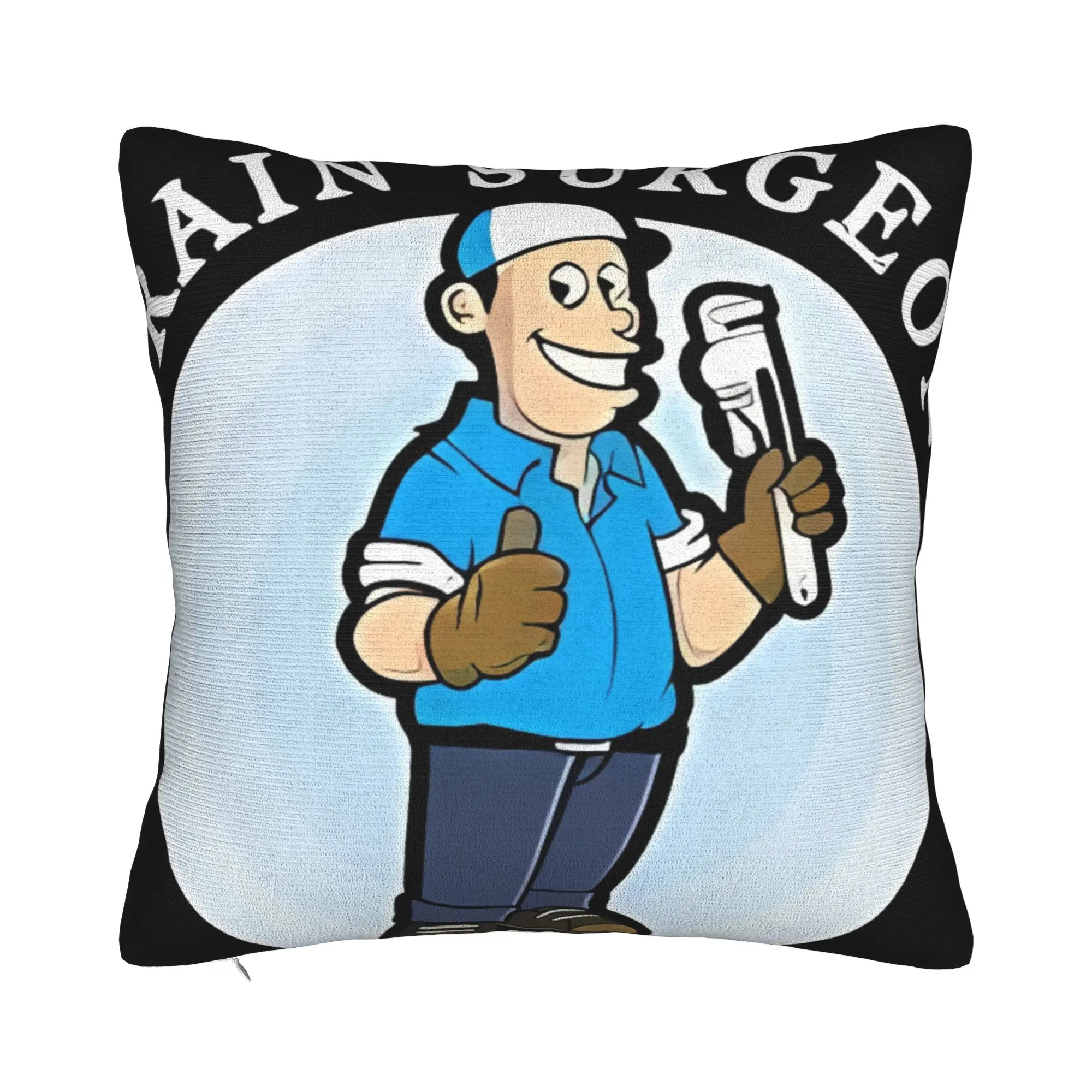 Drain sSurgeon Plumbing Winter Holiday Farmhouse Home Deco Drain sSurgeon Pillow Cover Soft Durable