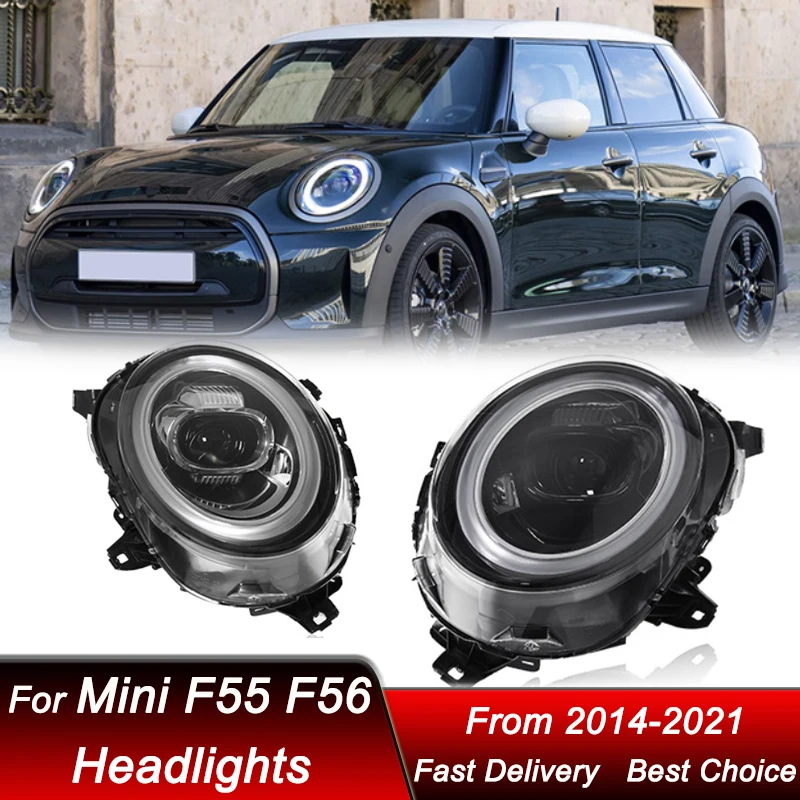 

Фары для BMW Mini F54 F55 F56 F57 14-21, полностью светодиодные, с DRL, комплект для модернизации, линзы с высоким проектором, аксессуары