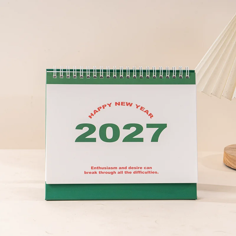 2026.07-2027.12 Staande bureaukalender, nieuwjaarsbrievenontwerp, spiraalgebonden, maandelijkse planner, studentenbenodigdheden, cadeau