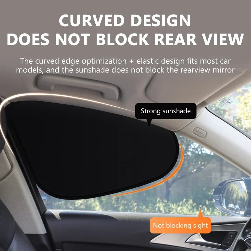 2pcs Universal Car Window Screen Door Covers Side Window UV Sunshine Plate Shade Mesh Mosquito Net Protection Film Accessories
