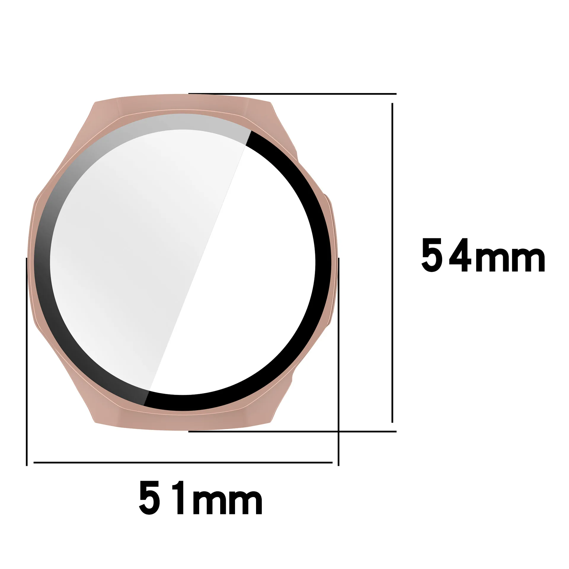 For Huawei Watch GT 6pro 46mm Hard Case Full Coverage Screen Protector With Tempered Glass  2 in 1 Shell Watch Decoration