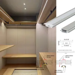 17x7mm 2 szt. 0.5m z wbudowanym profilem taśma aluminiowa LED do szafek szafy szafki na wino regały