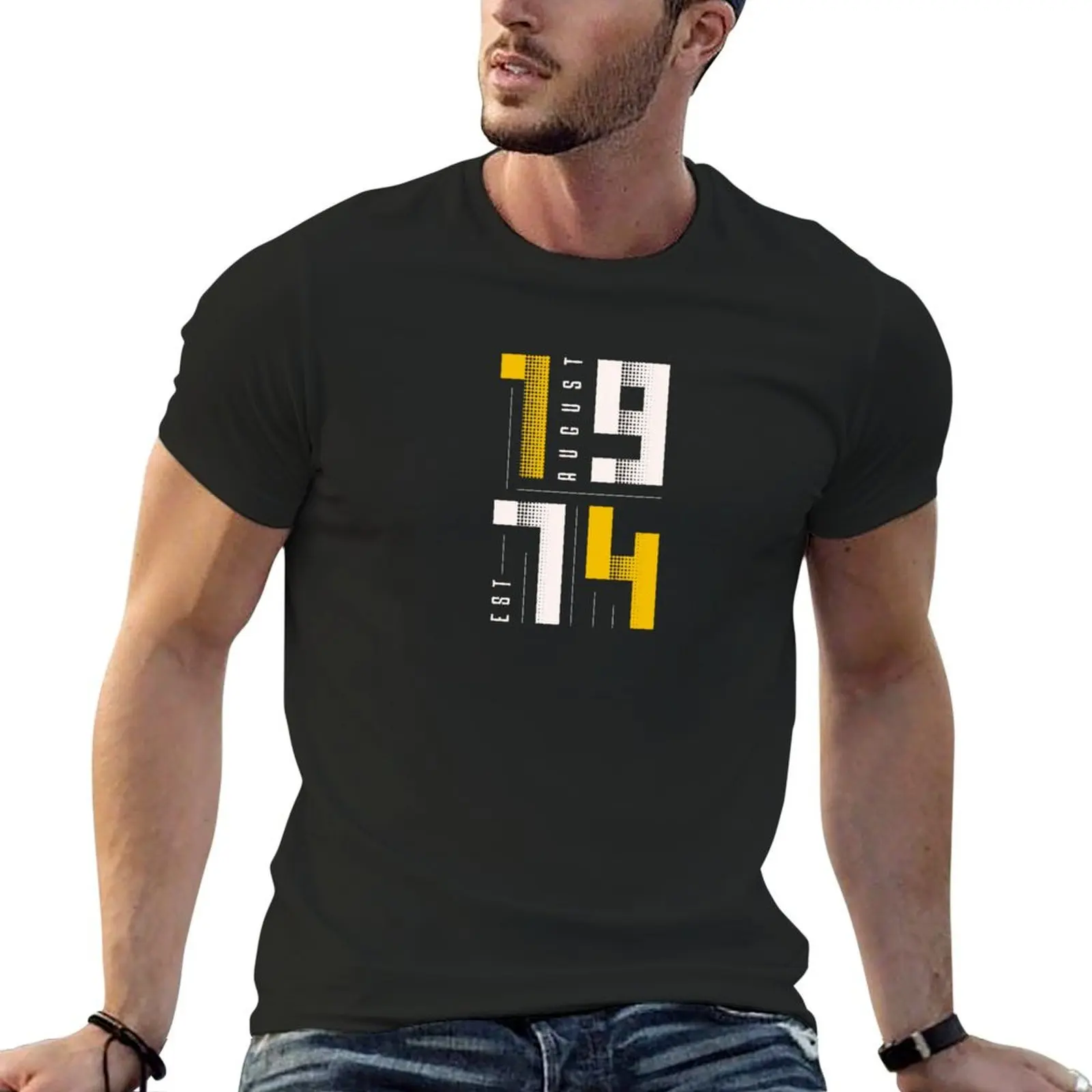 August Birthday 1974 quotes T shirt T-Shirt cute tops designer shirts mens graphic t-shirts anime