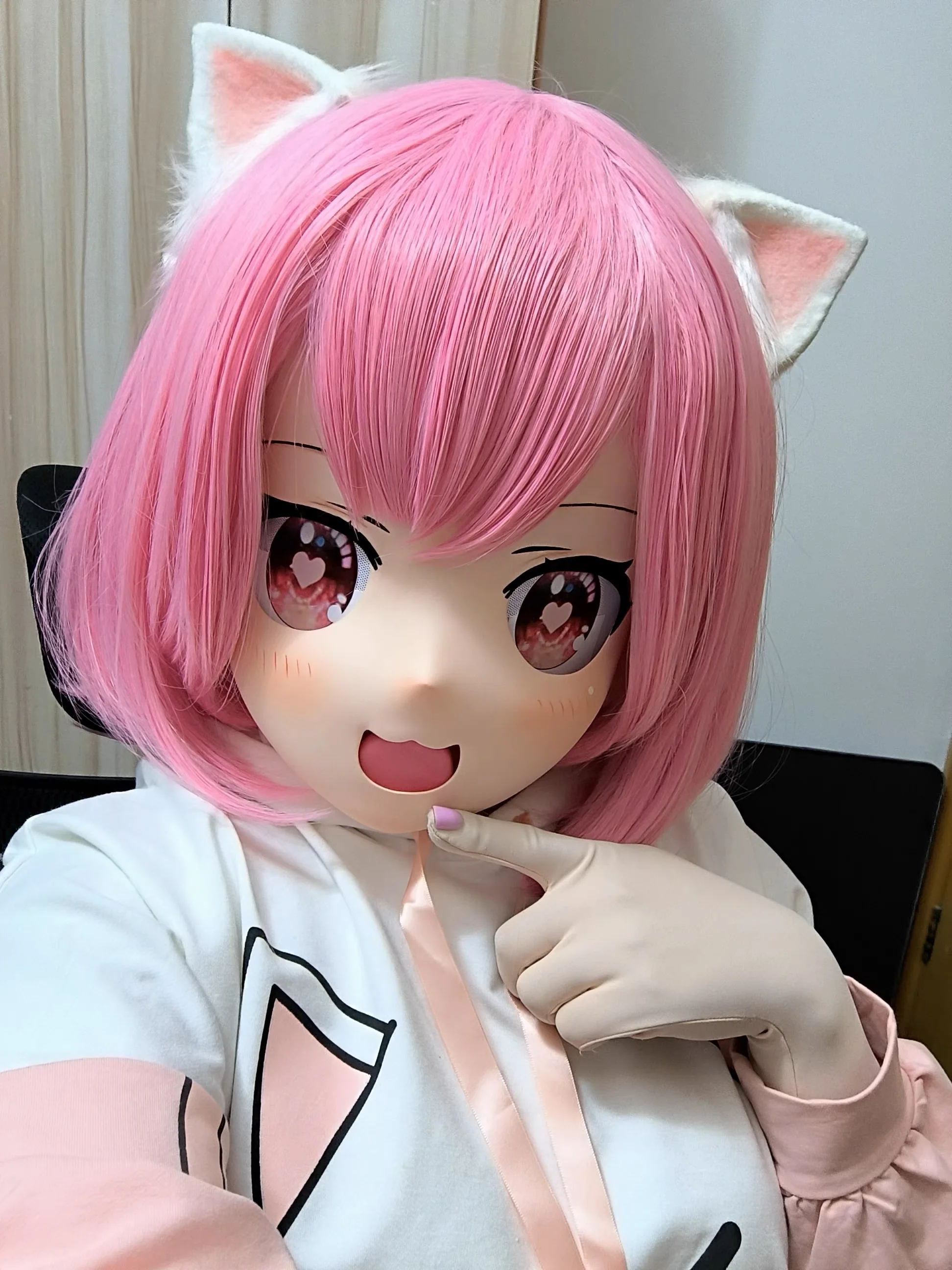 

(AL45)Customize Character Female/Girl Resin Full/Half Head With Lock Anime Cosplay Japanese Animego Kigurumi Mask