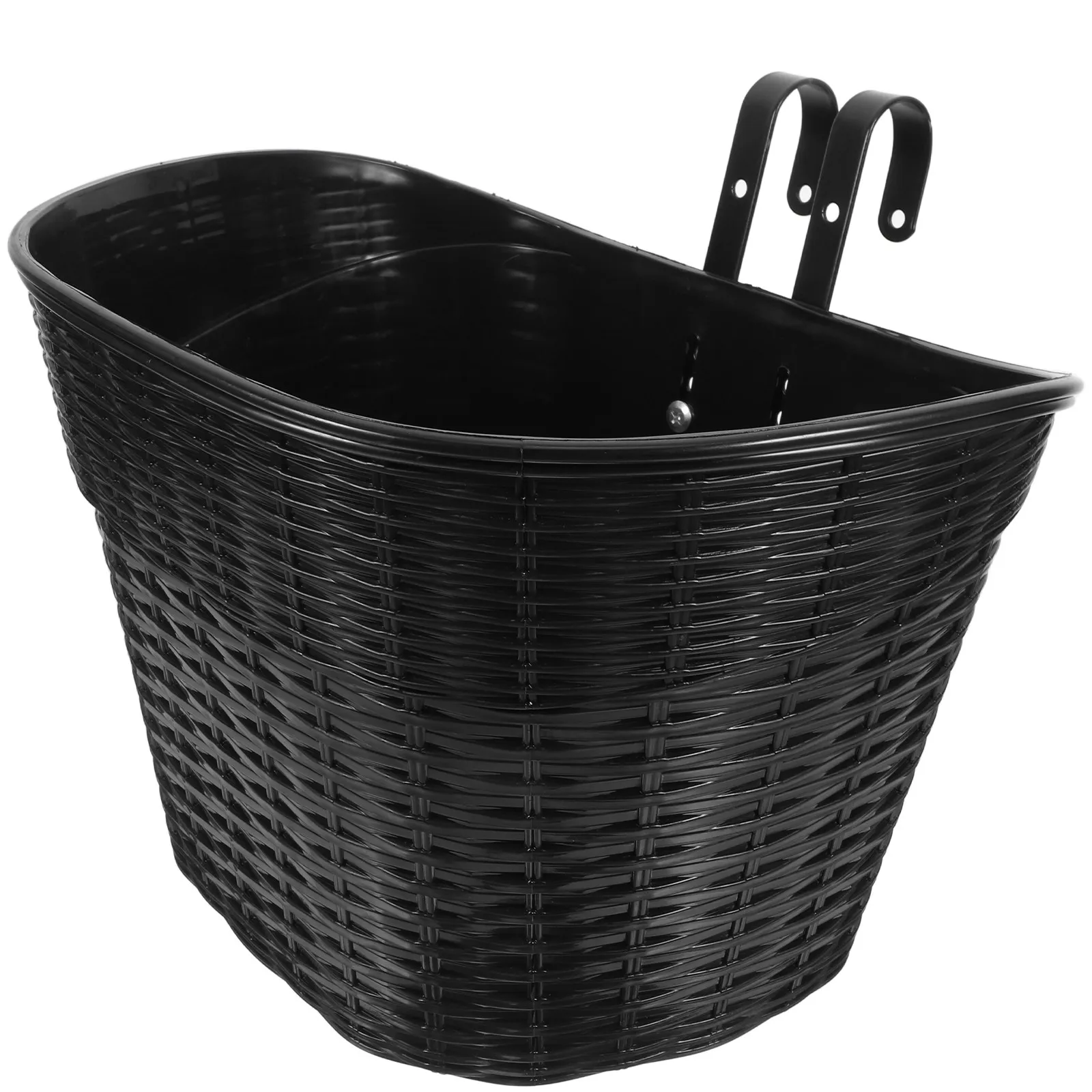 

1Set Bike Basket Front Handlebar Imitation Rattan Bicycle Basket Sturdy Lightweight for Picnic Shopping Bike Accessories