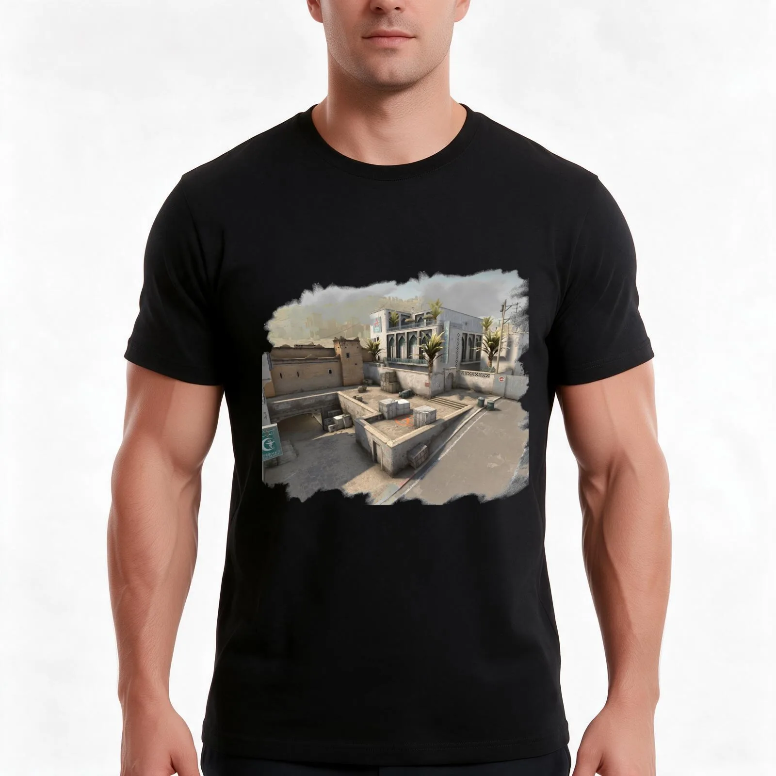 Counter Strike Global Offensive T-Shirt, Summer Casual Cotton Tee, Oversized Streetwear Tops, Vintage Graphic Print, 100% Cotton