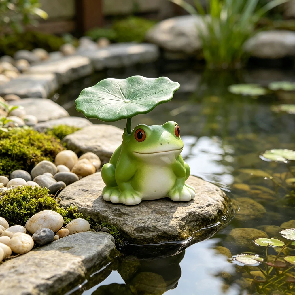Resin Frog Plant Pot Decoration Cute Animal Garden Ornament Succulent Accessories Mini Fairy Garden Statue Home Decor
