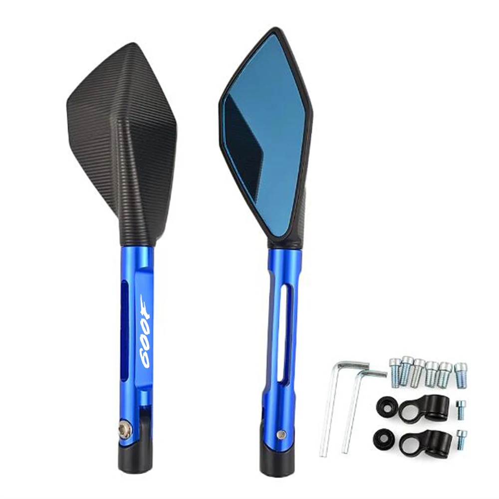 600f CNC ALUMINUM Custom Motorcycle Rearview Side Mirrors Anti Glare Bluish 8mm 10mm For Honda cbf 1000 600 cbr 600 f 650f