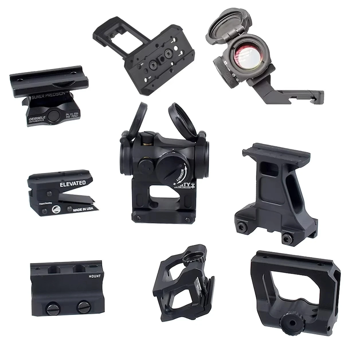 UNITY Fast Riser Mount DD GEISSELE Mount For Aimpoint T1 T2 Red Dot Sight Optics Scope Mount Fit 20mm Picatinny Rail