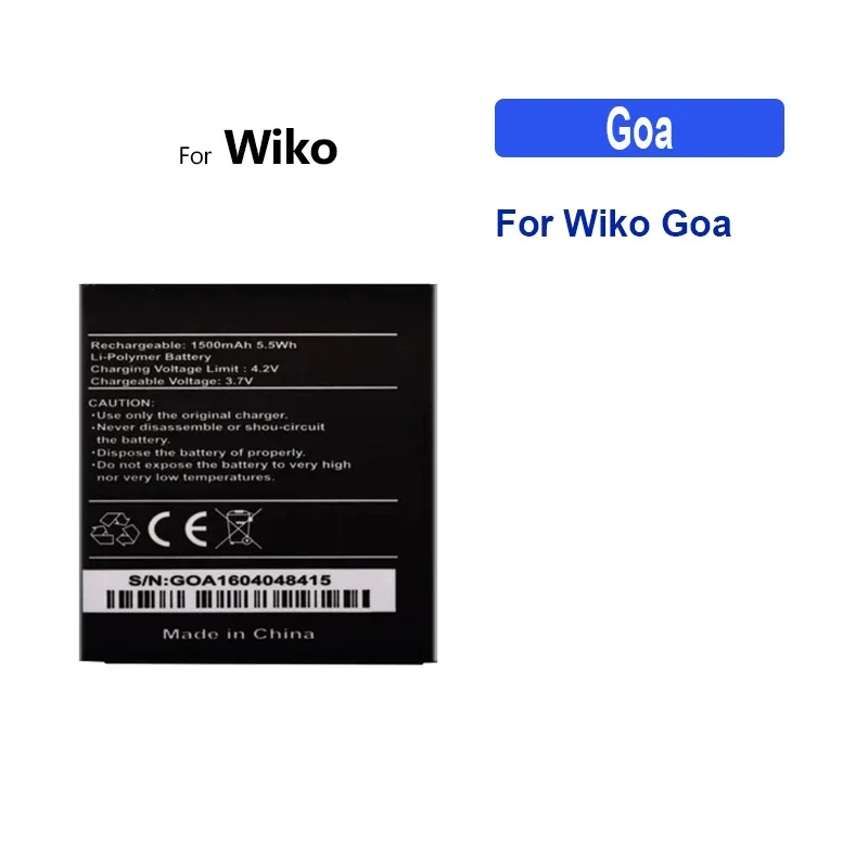 Battery 1000mAh-5000mAh For Wiko Lubi4 Power U10 View 4 Prime Cink Slim 1090 2610 C330 5260 5320 P710 Goa BQ-5504 U feel Lite