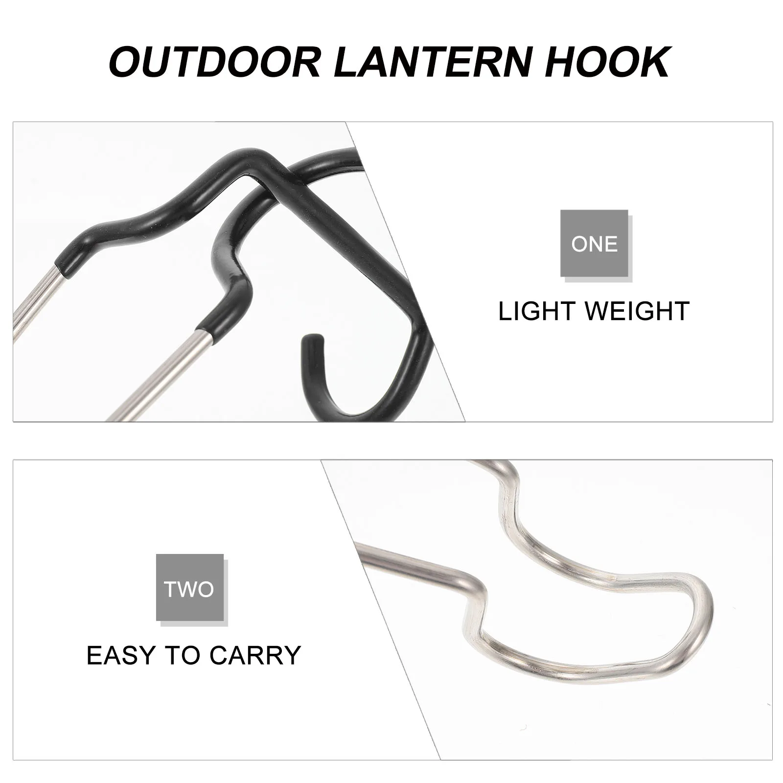 

1pc Tent Hook Lamp Hanger Camping Lantern Arm Holder Outdoor Gear Stainless Steel Light Clip Durable Campsite Accessory