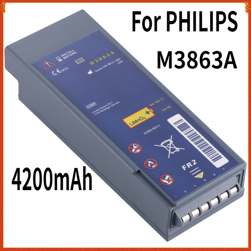 FR2 Defibrillator Battery For PHILIPS M3863A HeartStart FR2+ Plus, M3840A M3841A M3861A 989803136291