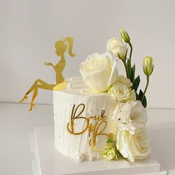 Bride To Be Party Cake Topper Rose Gold Silver Acrylic Cake Topper Wedding Bridal Shower Bachelor Hen Party Dessert Decorations
