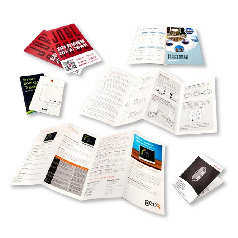 

custom 500pcs a lot A4 flyer printing Quality Folding Instruction User Manual Flyer Brochure Leaflet