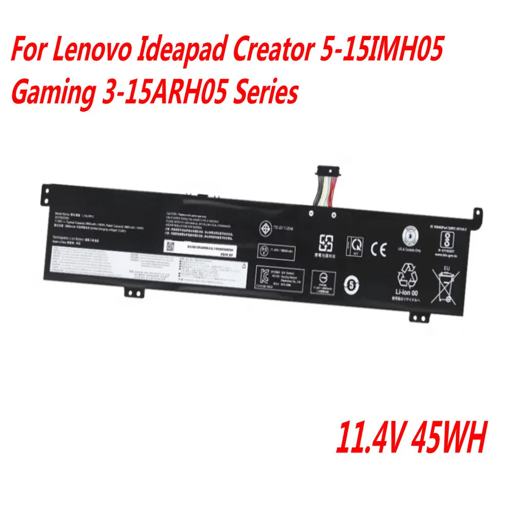 11.4V L19L3PF3 Laptop Battery For Lenovo Ideapad Creator 5-15IMH05 Gaming 3-15ARH05 Series 5B10W89836 L19M3PF7 L19D3PF4 82D4