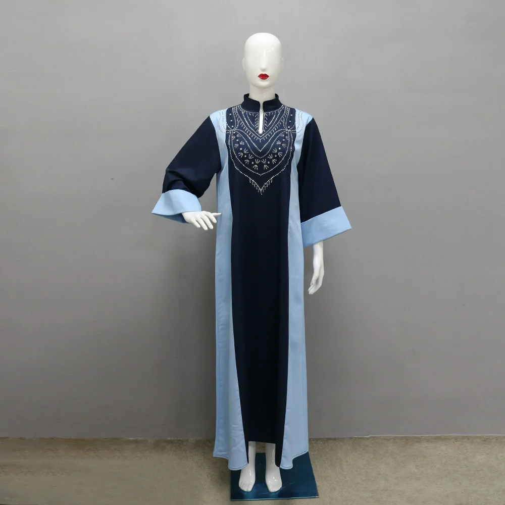 Eid Muslim Dresses for Women Party Kaftan Abaya Jalabiya Diamonds Morocco Saudi Arab Long Robe Dubai Abayas Islam Vestidos