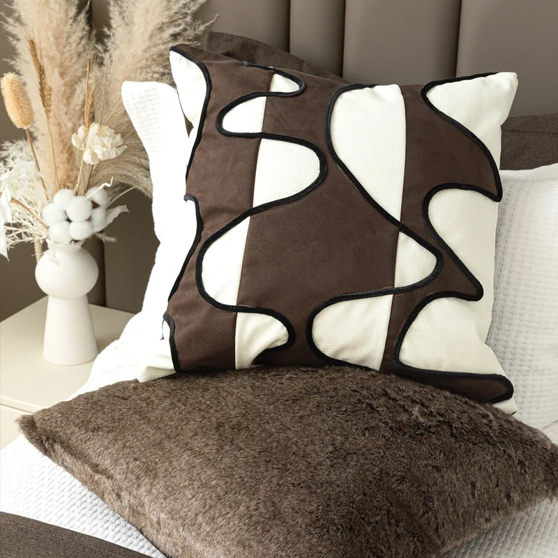 

30X50/45X45/50X50CM Brown Coffee Throw Pillow Cover Nordic Light Luxury Cushion Cover Decor Home Decorative Pillowcase 2026 New