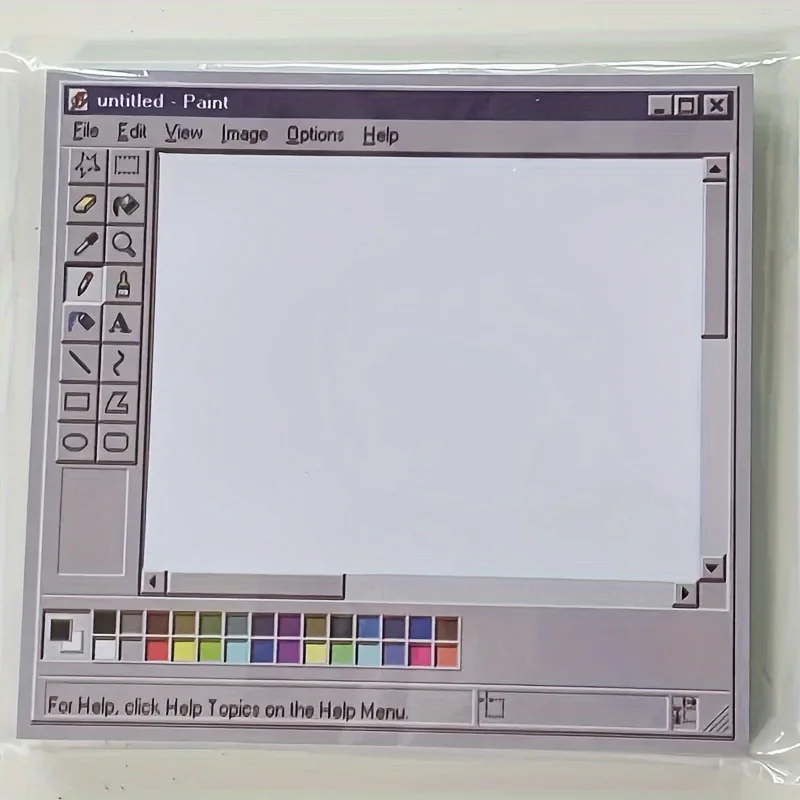 Bloc de Notas Adhesivas con Diseño de Computadora Vintage, 50 Hojas - Ideal para Artistas y Uso en Oficina, Notas Adhesivas Duraderas, Notas Adhesivas para Oficina