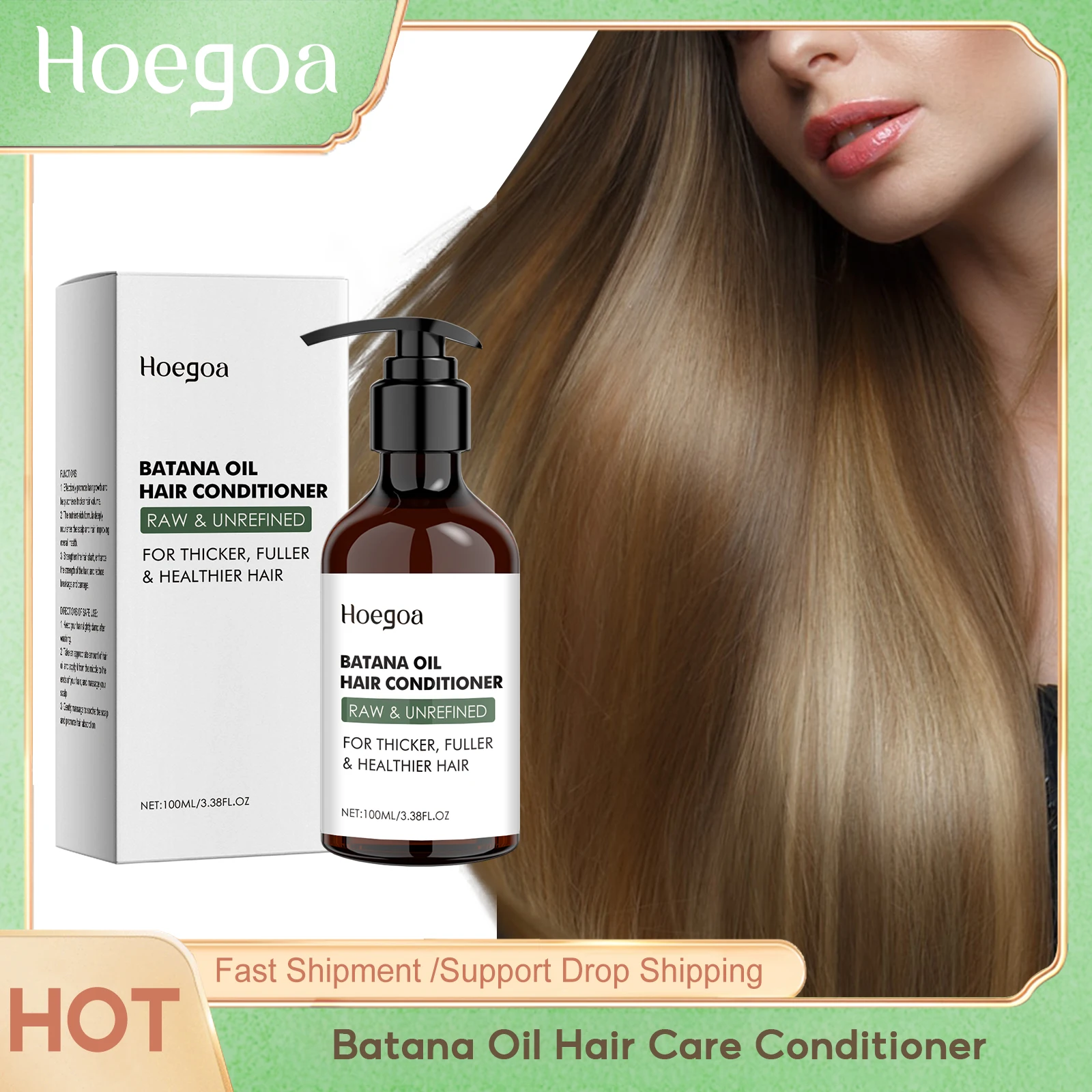 

Hoegoa Batana Oil Hair Care Conditioner Keep Healthier Roots Nourish Smooth Deep Cleaning Non-irritating Hair Growth Conditioner