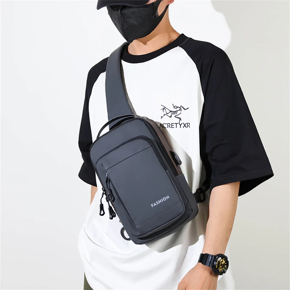Men's Trend Oxford Crossbody Bags Designer Light Waterproof Man Leisure Versatile Shoulder Bags Men Fashion Mobile Phone Satchel