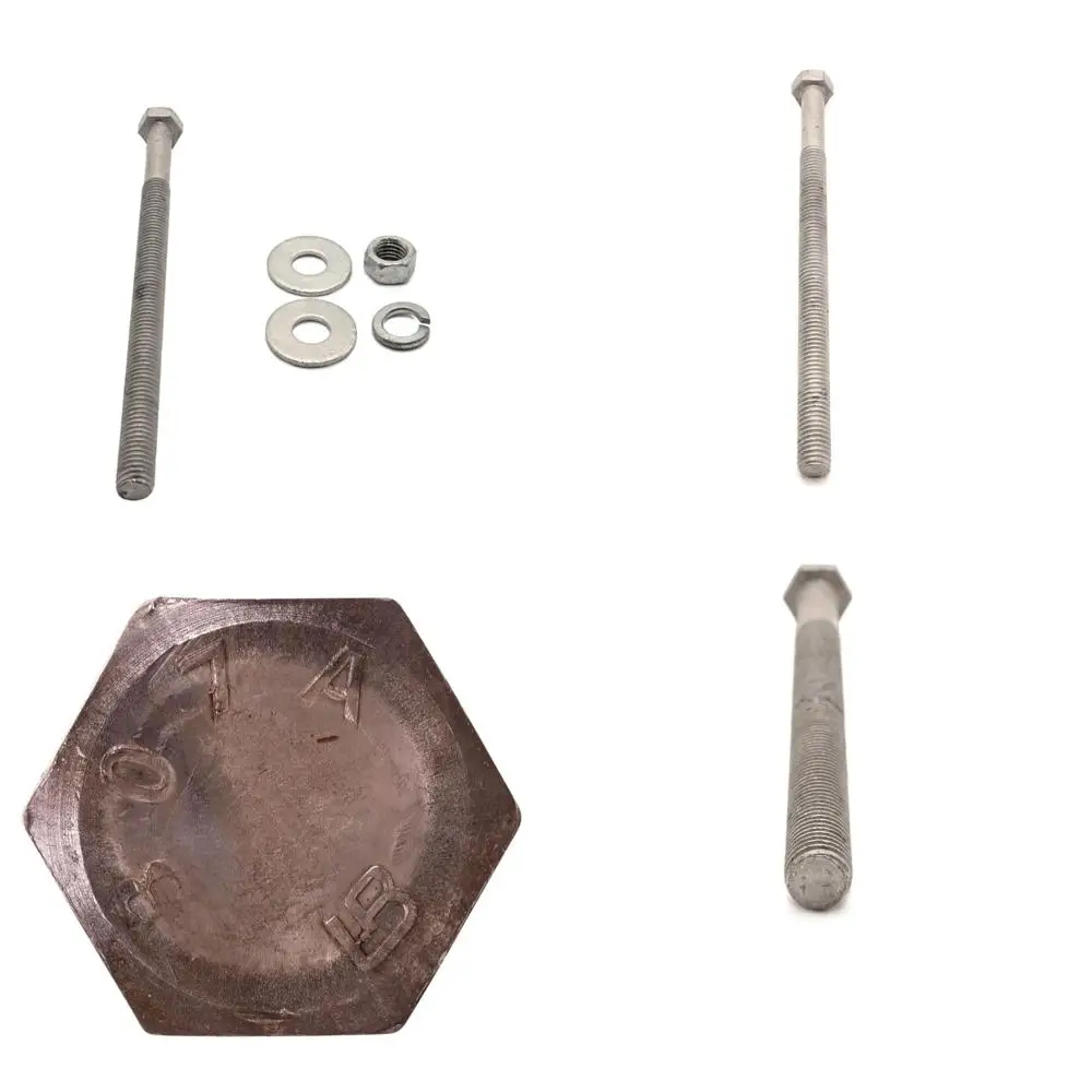 

Комплекты оцинкованных шестигранных болтов с горячим оцинкованным покрытием — 5/8-11 x 10 дюймов, 25 комплектов с 50 плоскими шайбами, 25 гаек, 25 разъемных стопорных шайб, класс A307