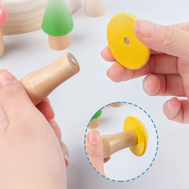新しい子供の木のおもちゃ 3D パズル幼児教育キャッチワームゲーム形状認知磁気釣りおもちゃギフト子供