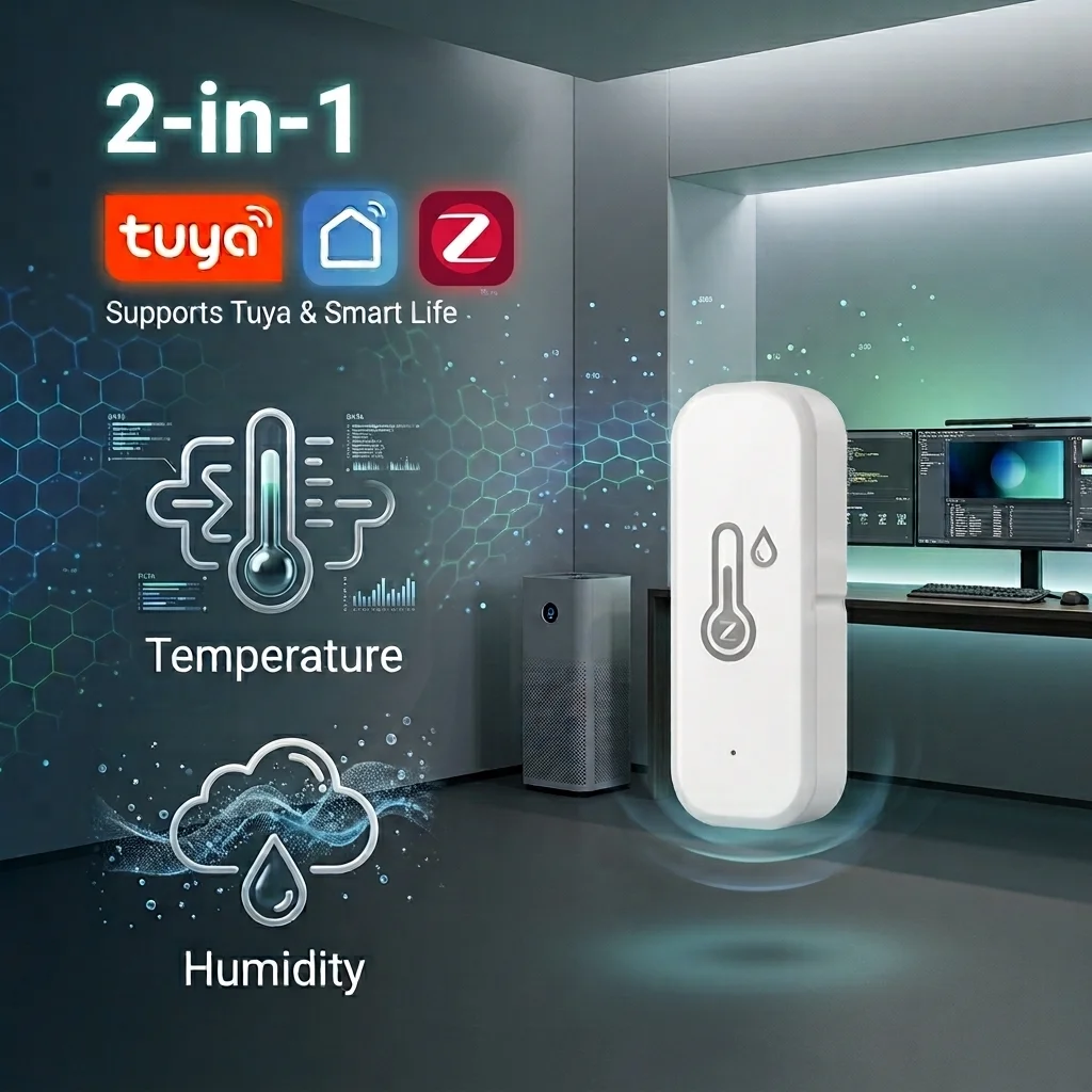 Google Zigbee Smart Temperature Humidity Sensor Indoor Hygrometer Controller Monitoring Work with Smart Speaker Alexa Google Home - Aliexpress Deal