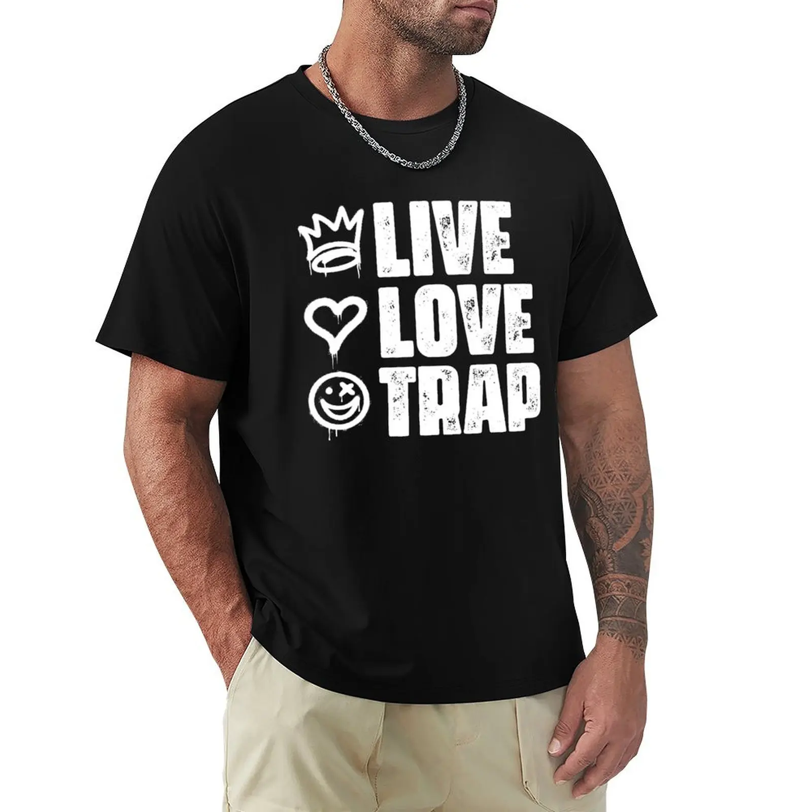 Live Love Awesome Trap Music Life For Trap Music Party Lover T-shirt customs blanks mens graphic t-shirts funny