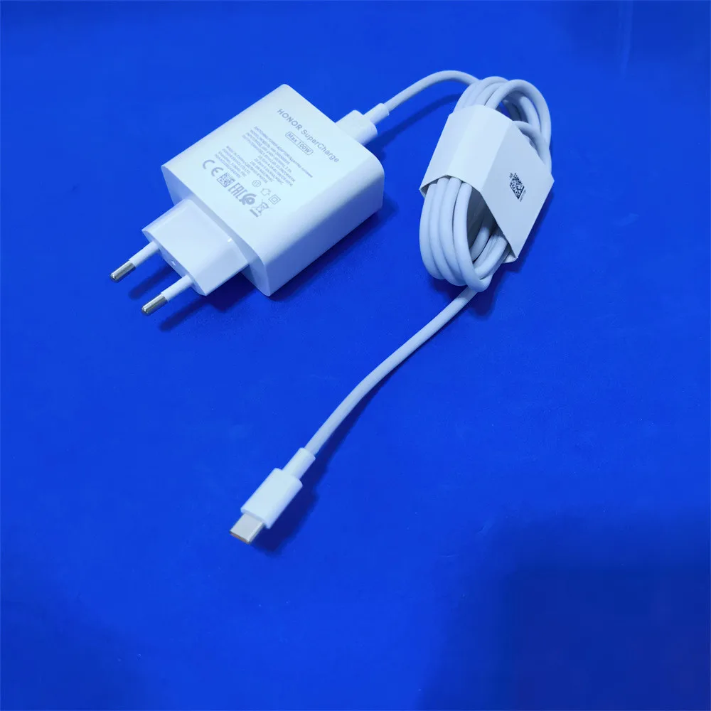 Carregador For Honor 100W EU US SuperCharge com Adaptador e Cabo Tipo C 6A para Magic V6 V5 8 7 6 5 Pro 400 300 200 100 90 Pro X70 X60 GT