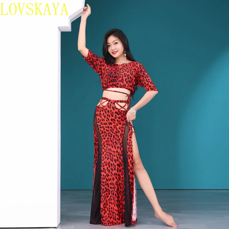 New belly dance costume set, half sleeved top and long skirt, 2 pieces of Oriental dance costume dance costume set