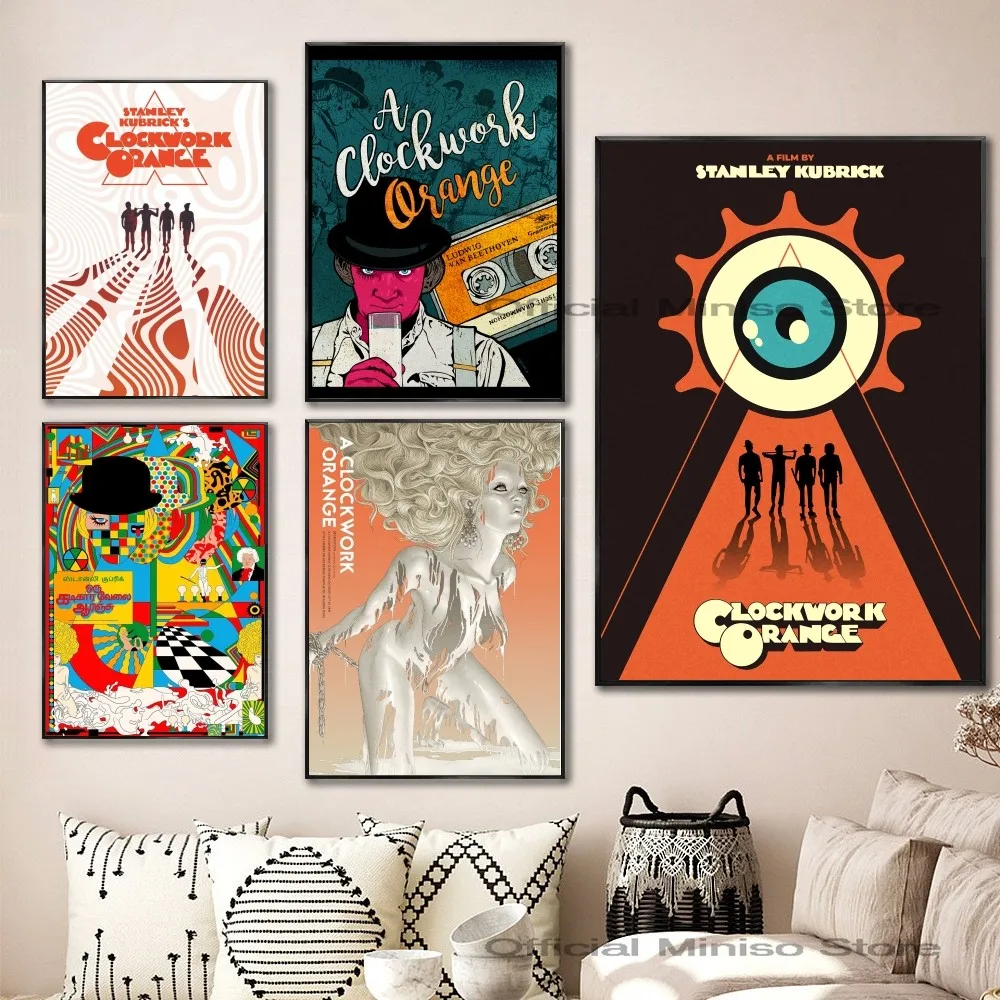 1pc Classic Movie A Clockwork Orange Poster Self-adhesive Ar