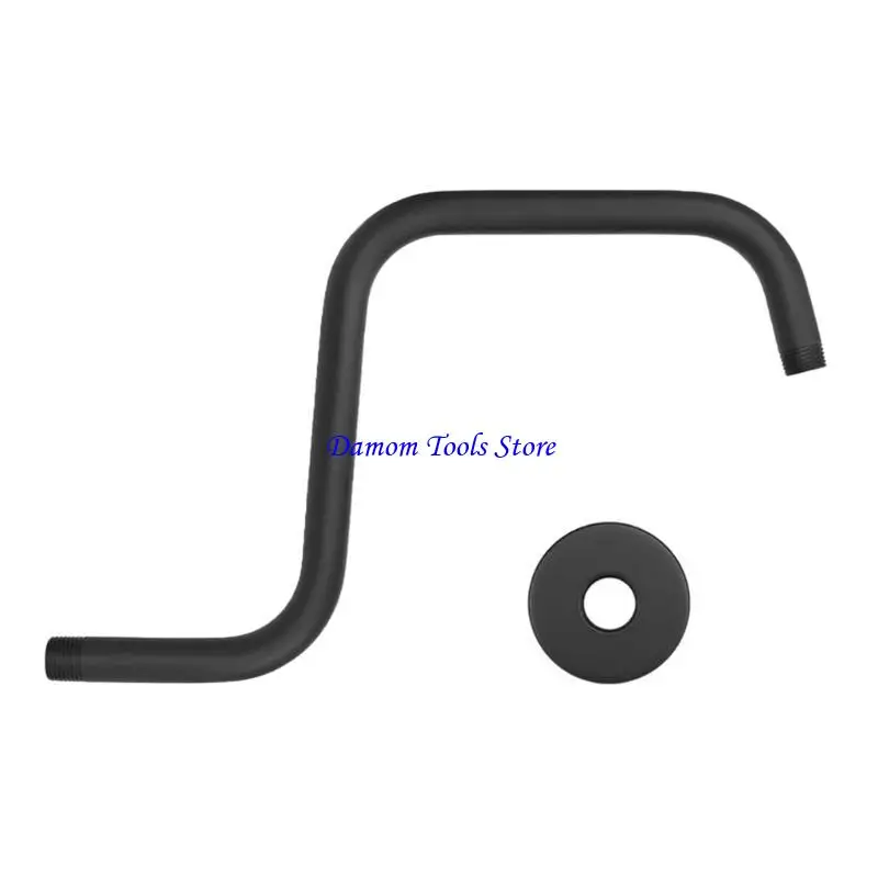 57BE Gooseneck Shower Head Risers Steel Extension Arm Simple Installation for Bathroom