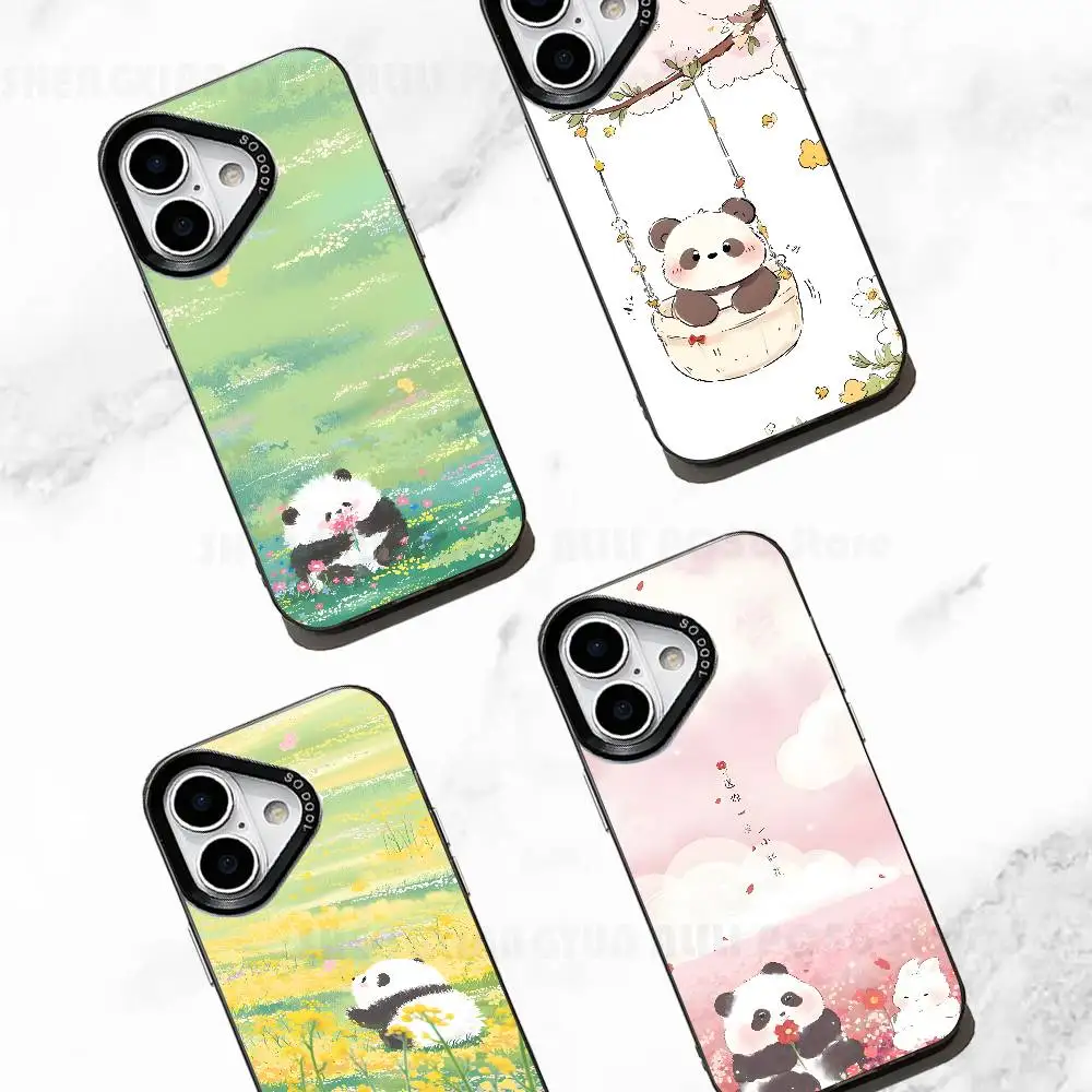 

Kawaii Panda Case For IPhone 11 12 13 14 15 16 17 Pro Max XS X XR Cover