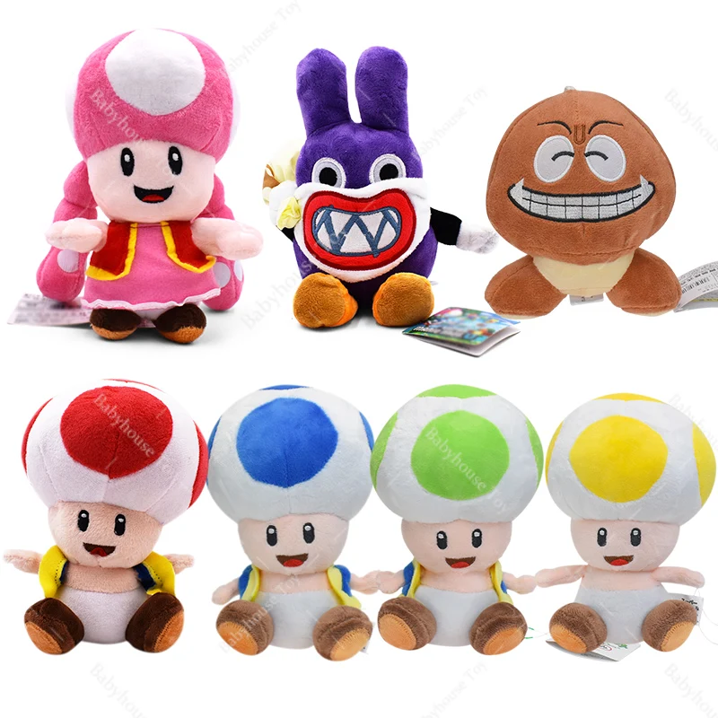 Brinquedos macios da boneca do luxuoso, Modelo do anime, Presente de aniversário, Sapo, Goomba, Mario, Koopa, Boo, Toadette, Fogo, Flores, Waluigi, Nari, Nami, Filme do catoon