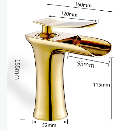 Rubinetti per lavabo cascata rubinetto per bagno maniglia singola miscelatore per lavabo rubinetto per vasca rubinetto antico lavello in ottone gru